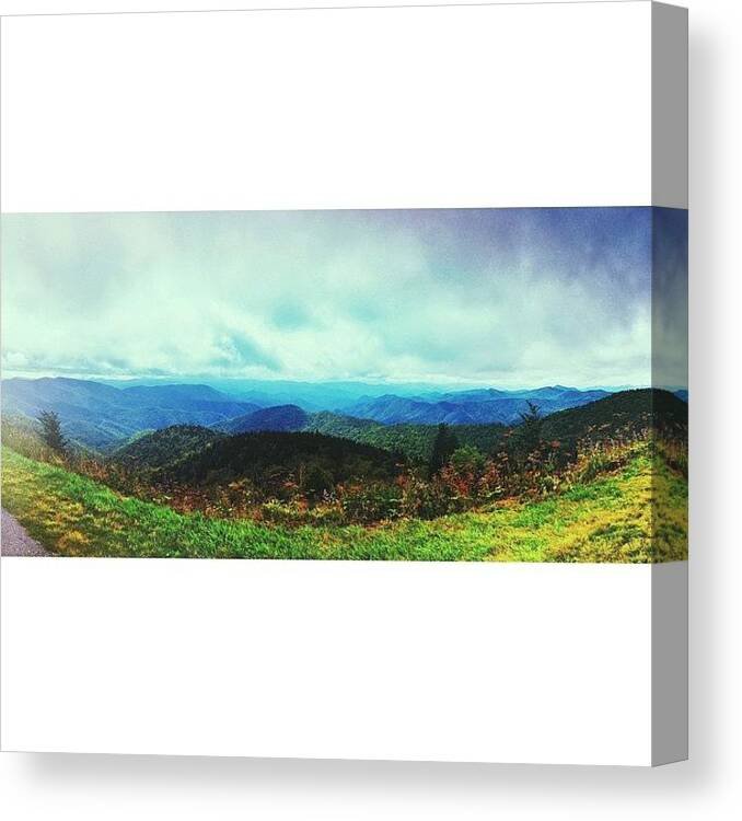 Asheville Canvas Print featuring the photograph Distance Lends Enchantment To The View by Simon Nauert