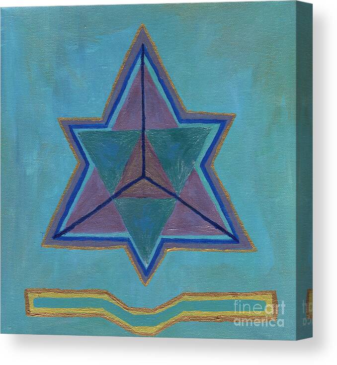 Sacred Geometry Canvas Print featuring the painting Divine Balance by Julia Stubbe