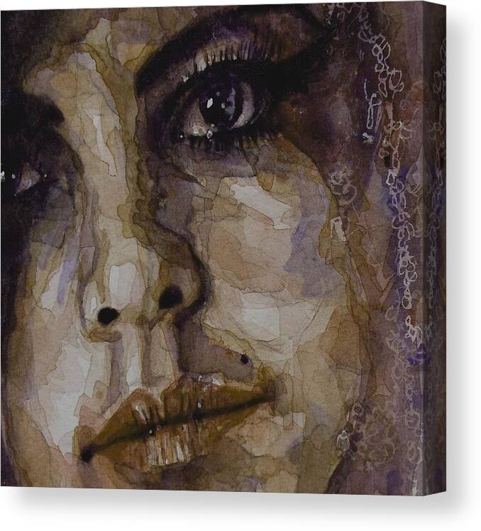 Face Canvas Print featuring the painting Do You Think Of Her When Your With Me by Paul Lovering