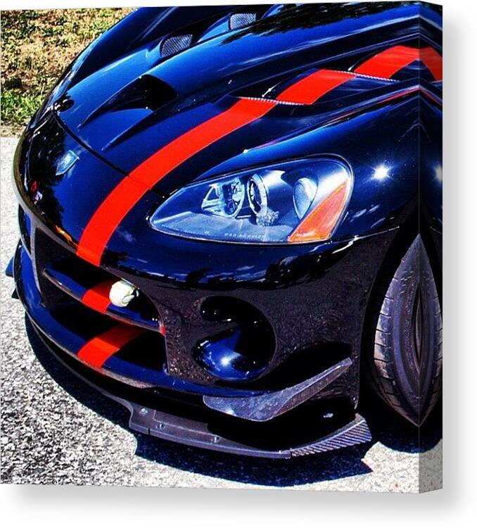 Dodge Canvas Print featuring the photograph #dodge #viper #acr #srt10 #dodgeviper by Motorsports The Real