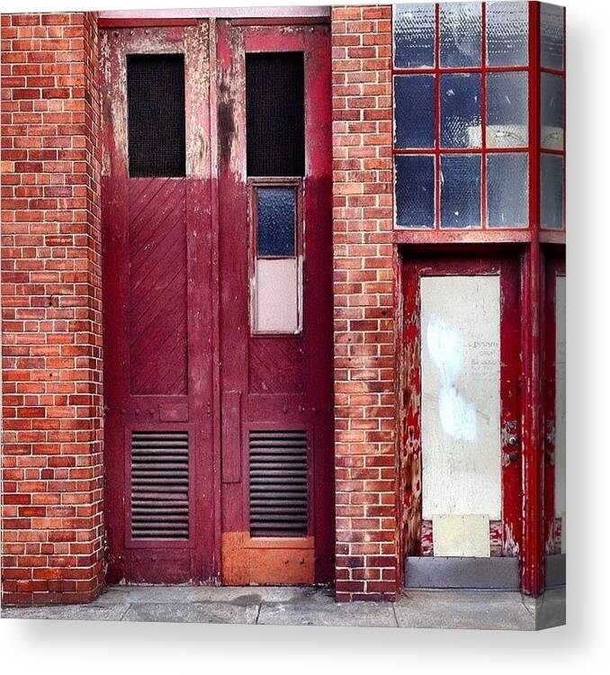 Ic_doors Canvas Print featuring the photograph Dogpatch Doors by Julie Gebhardt