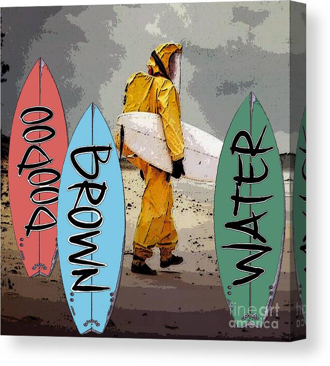 Beach Canvas Print featuring the digital art DooDoo Poster by Megan Dirsa-DuBois