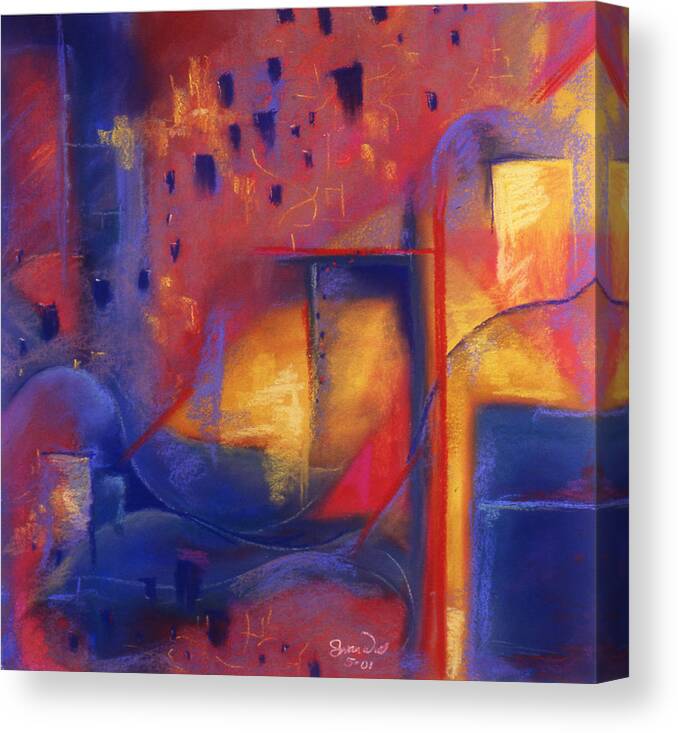 Abstract Canvas Print featuring the pastel Doorways by Susan Will