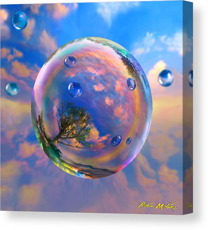 Dreamscape Canvas Print featuring the painting Dream Bubble by Robin Moline