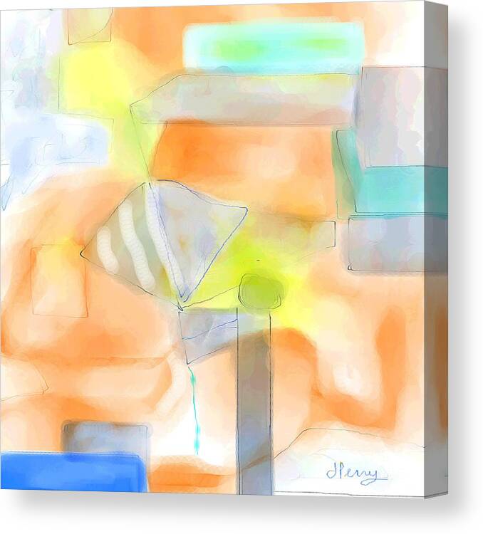 Abstract Art Prints Canvas Print featuring the digital art Dream Flight by D Perry