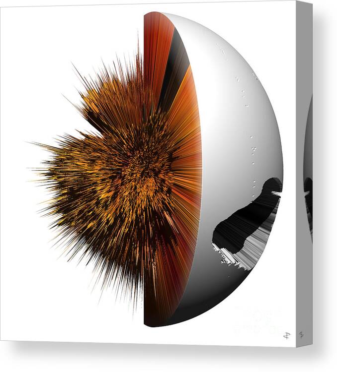 (c) Paul Davenport Canvas Print featuring the painting Edge oil painting as a Spherical Depth Map a by Paul Davenport