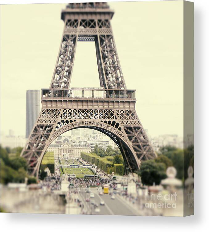 Photography Canvas Print featuring the photograph Eiffel Tower by Ivy Ho