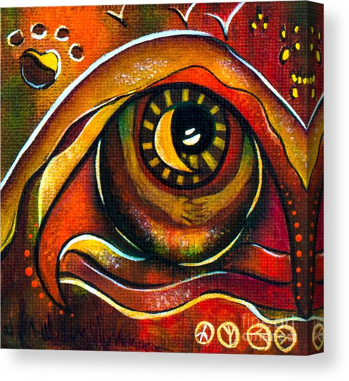  Canvas Print featuring the painting Elementals Spirit Eye by Deborha Kerr