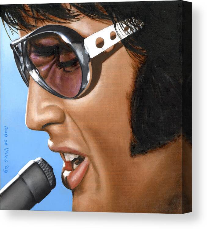 Elvis Canvas Print featuring the painting Elvis 24 1970 by Rob De Vries