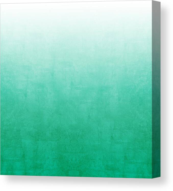 Abstract Canvas Print featuring the mixed media Emerald Bay by Linda Woods