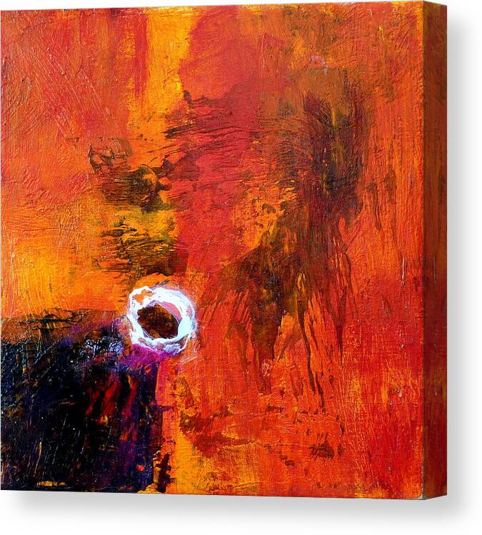 Abstract Canvas Print featuring the painting Encounter by Jim Whalen
