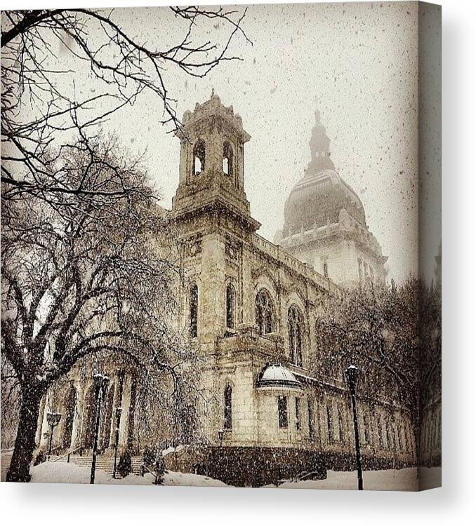  Canvas Print featuring the photograph Enjoying Minnesota At Its Finest. So by Sam Antha Stoltz