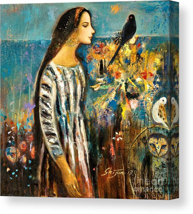 Shijun Canvas Print featuring the painting Enlightenment by Shijun Munns