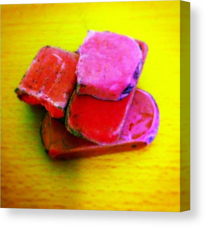 Classmates Canvas Print featuring the photograph Erasers by Jonathan Palmer