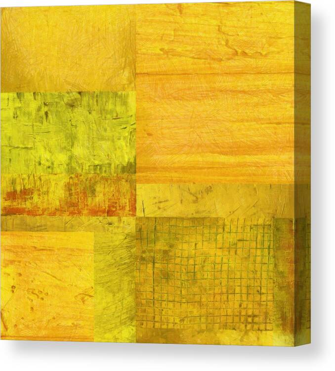 Yellow Canvas Print featuring the digital art Essence of Yellow 2.0 by Michelle Calkins