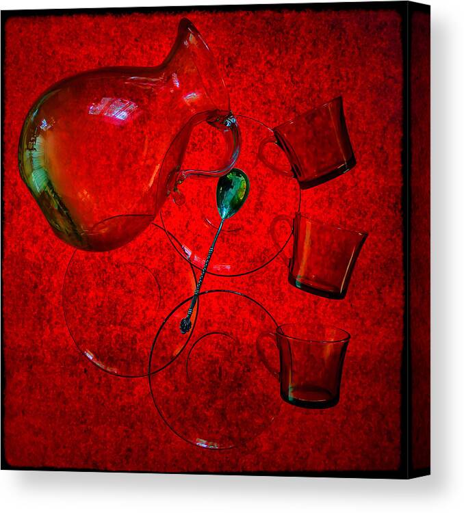 Still Life Canvas Print featuring the photograph Etude in red by Andrei SKY