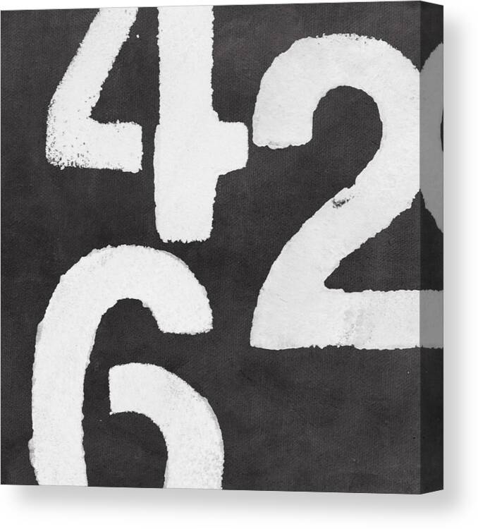 Even Numbers Canvas Print featuring the painting Even Numbers by Linda Woods