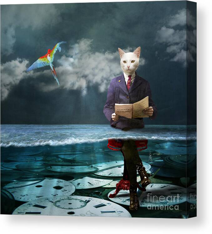 Underwater Canvas Print featuring the photograph Everything is a matter of time by Martine Roch