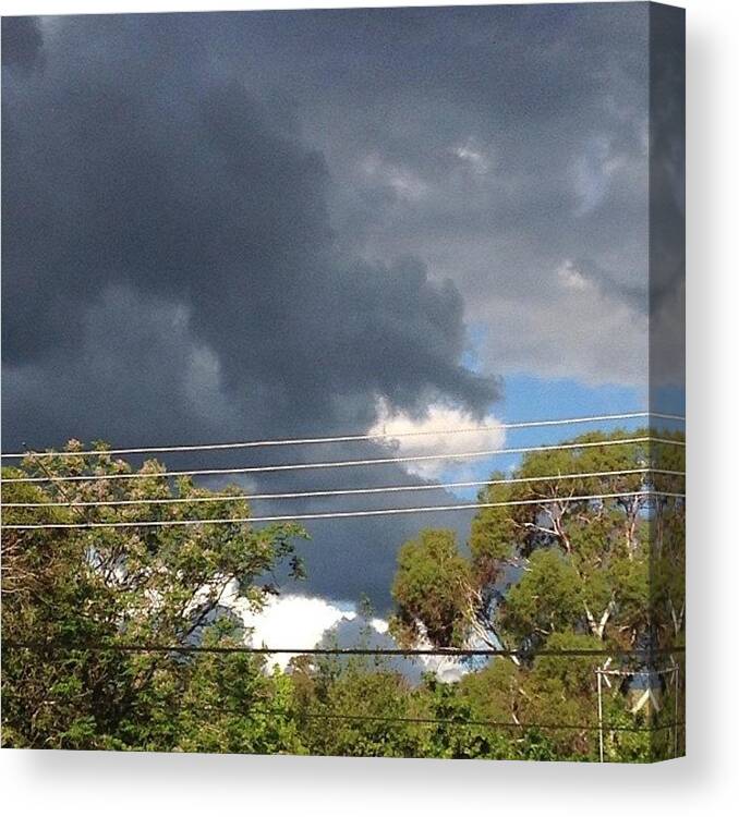 Igerscanberra Canvas Print featuring the photograph Fabulous Contrast In Cloud Colours This by Cee Lew