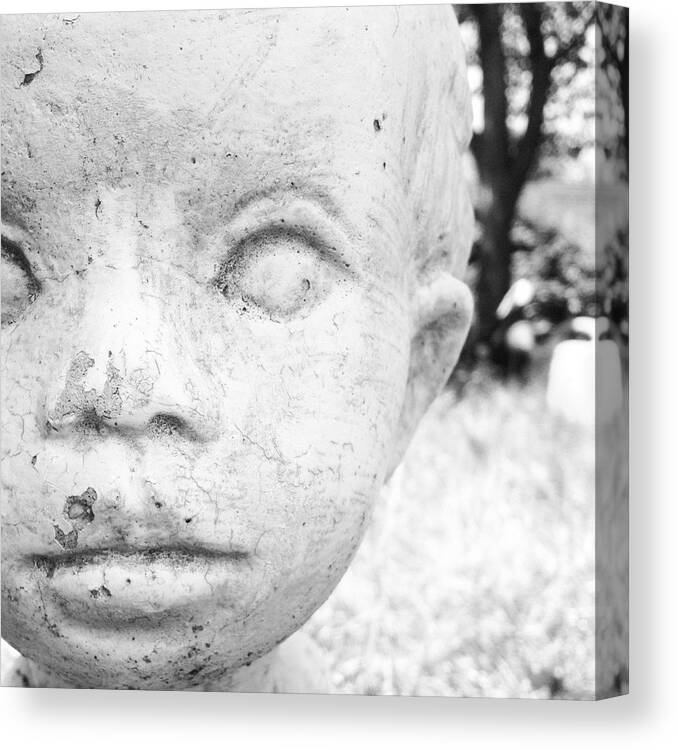 Statue Canvas Print featuring the photograph Face by Christy Beckwith