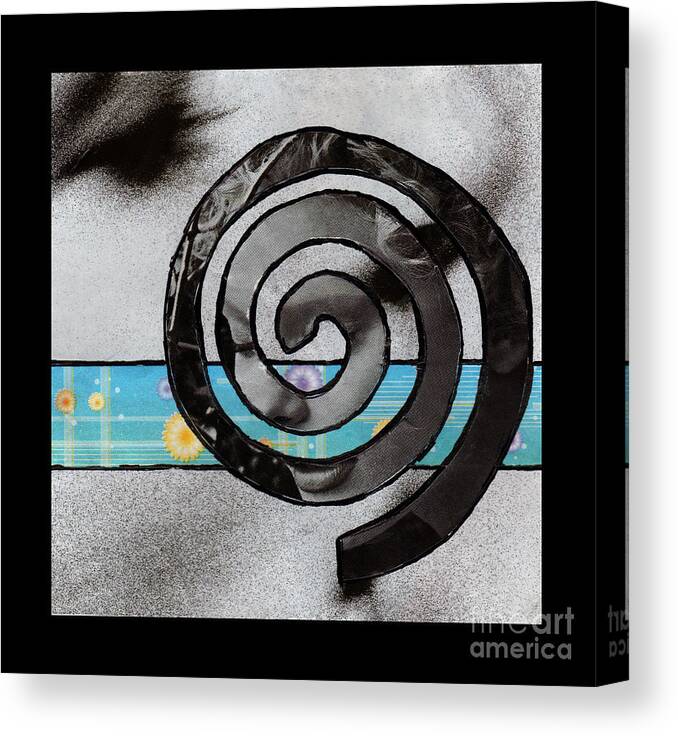 Woman Portraits Canvas Print featuring the mixed media Face Within A Face Spiral by Christine Perry