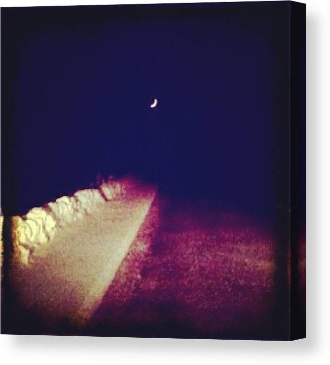 Scotland Canvas Print featuring the photograph Fairy Tale Moon Guiding Me To West by Lynsay Downs