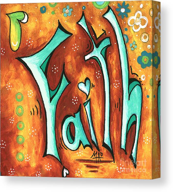 Faith Inspirational Typography Art Original Word Art Painting By