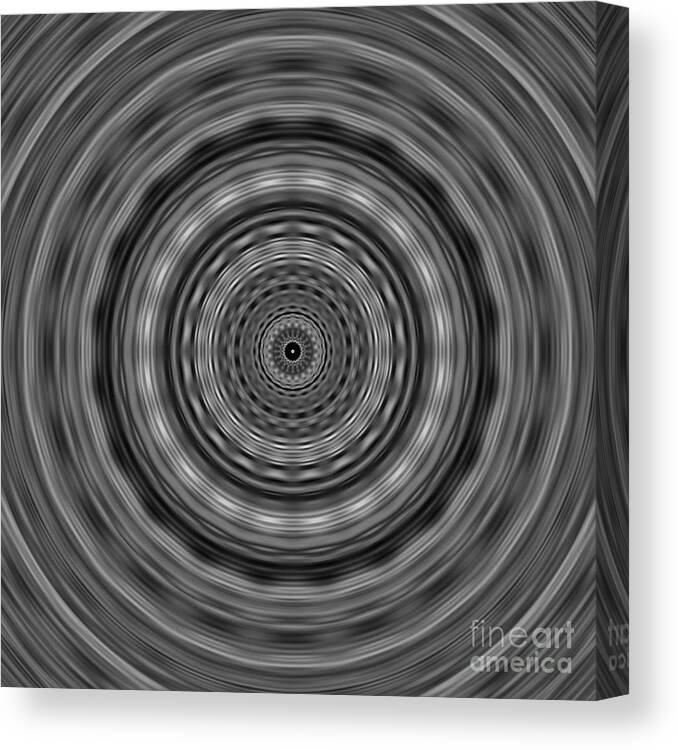 Abstract Canvas Print featuring the digital art Falling Down The Shaft by Ron Brown