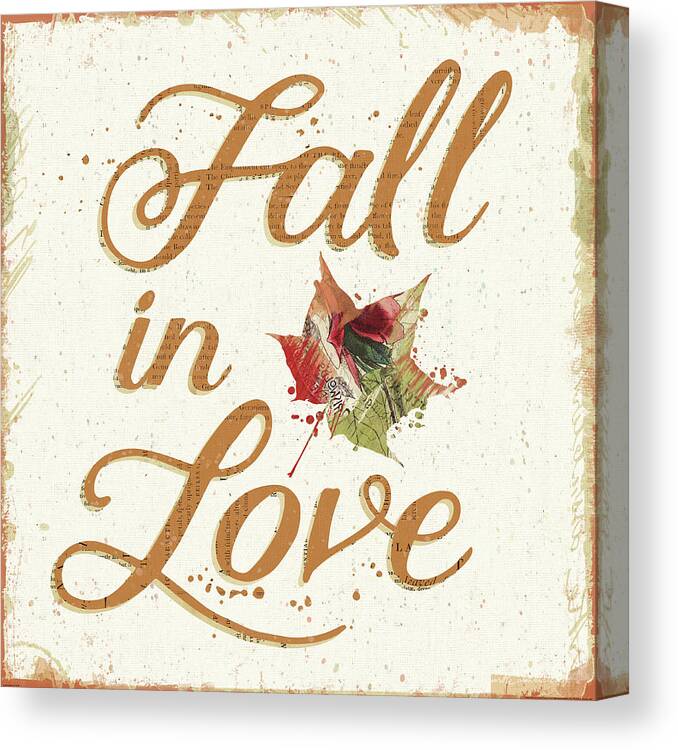 Autumn Canvas Print featuring the painting Falling For Fall IIi by Katie Pertiet