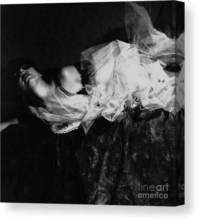 Surreal Portrait Canvas Print featuring the photograph Falling out of Love by Sharon Kalstek-Coty