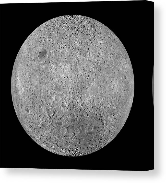 Astronomical Canvas Print featuring the photograph Far Side Of The Moon by Nasa/science Photo Library