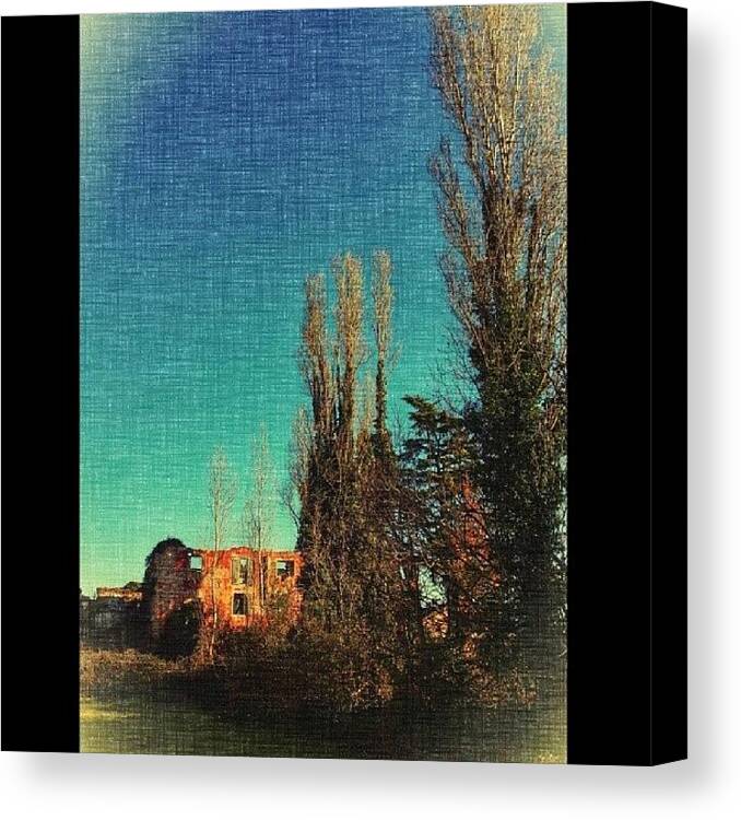  Canvas Print featuring the photograph Farm Ruins II by Marino Todesco