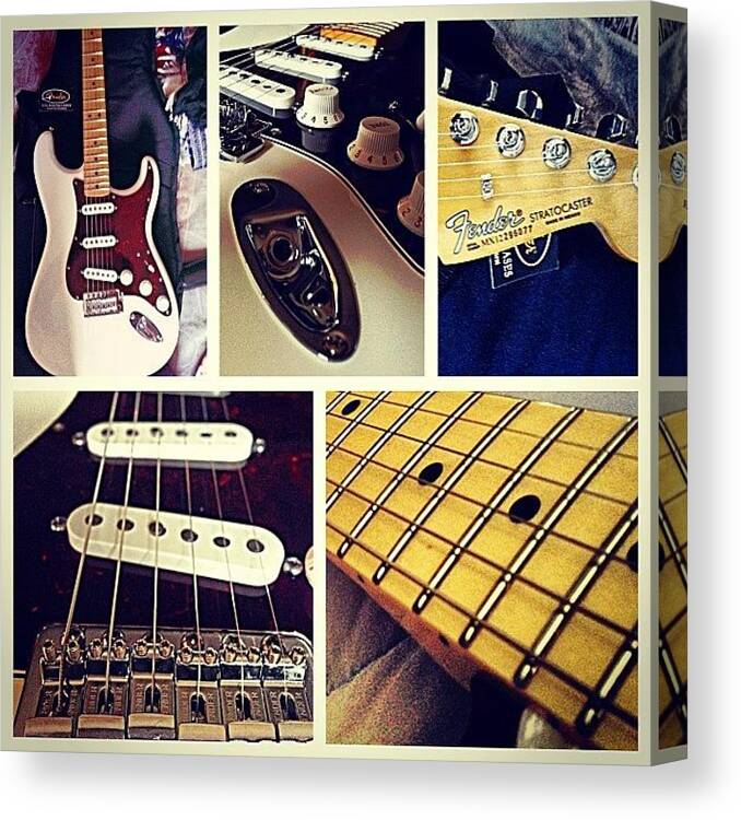 Rjkaneaomusic Canvas Print featuring the photograph Fender Roadhouse Strat! Comes With by Rj Kaneao