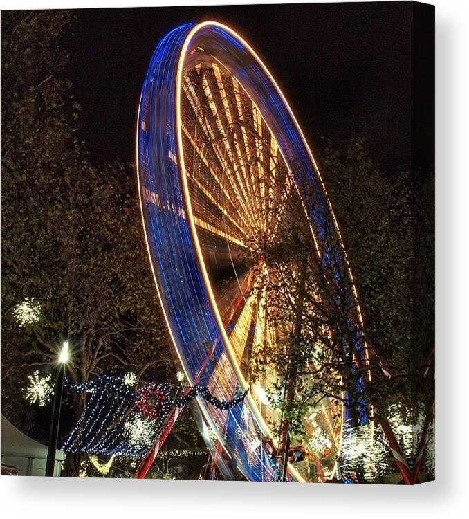 Top_masters Canvas Print featuring the photograph Festive Big Wheel, Leicester Square by Neil Andrews