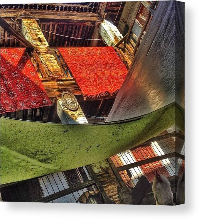 Morocco Canvas Print featuring the photograph Fez Geometry (1) #fez #morocco #travel by Mark Piunov