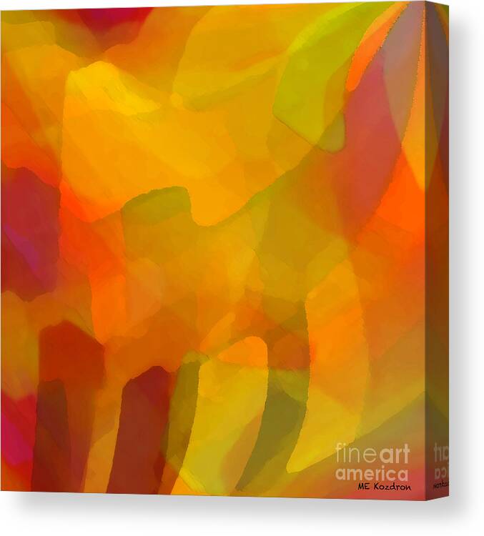 Abstract Canvas Print featuring the digital art Filtered by ME Kozdron