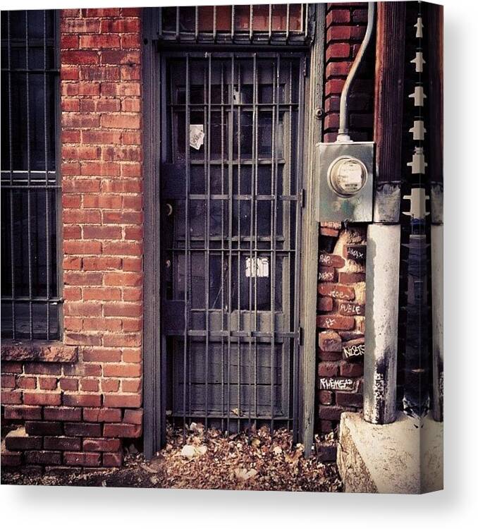 Doorsondoors Canvas Print featuring the photograph #finallynoticed #doors by Shellie Bee