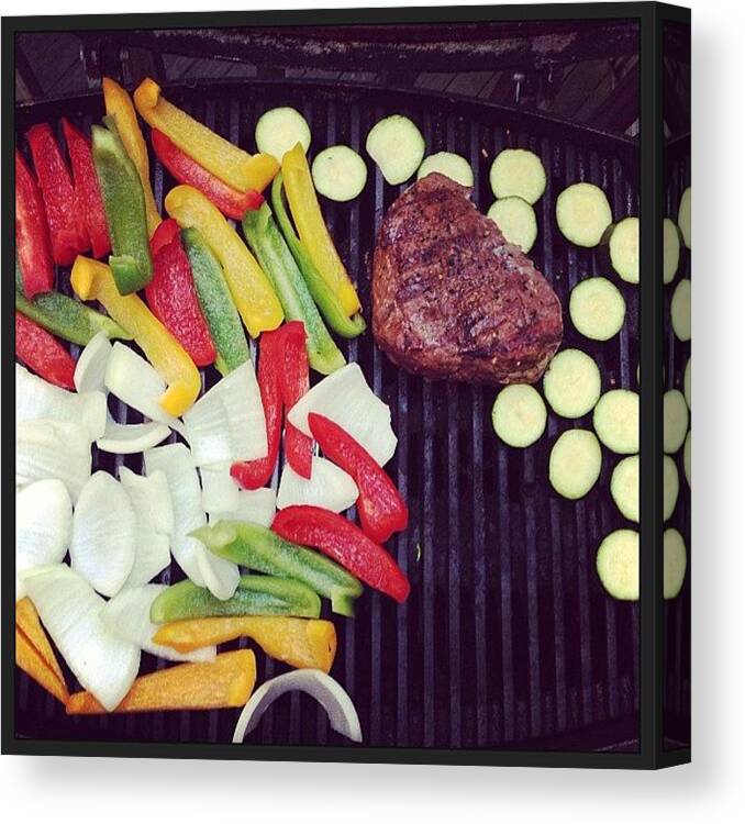  Canvas Print featuring the photograph First Summer Grilling Adventure!! by Kelli Panuska