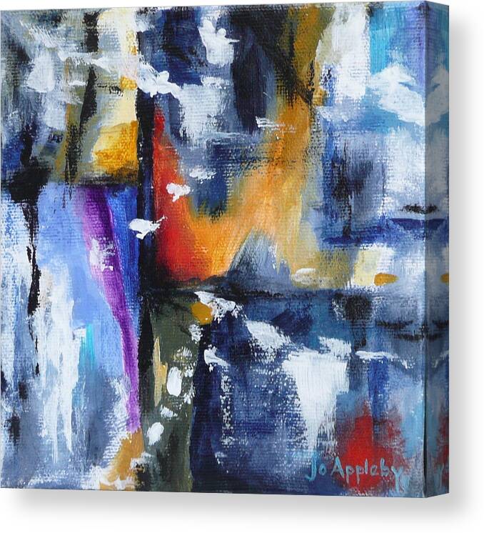 Jo Appleby Abstract Canvas Print featuring the painting Flight by Jo Appleby