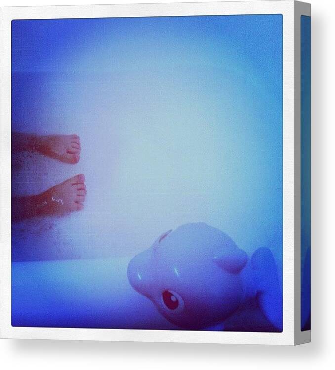 Cute Canvas Print featuring the photograph Flipper And.....er.... Feet by Judy Wilson