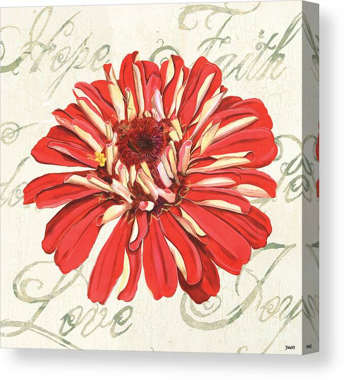 Floral Canvas Print featuring the painting Floral Inspiration 1 by Debbie DeWitt