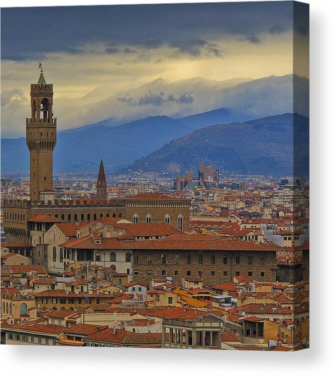 Italy Canvas Print featuring the photograph Florence Overlook by Ryan Moyer