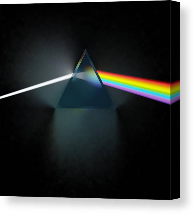 Pink Floyd Canvas Print featuring the digital art Floyd in 3D Simulation by Meir Ezrachi