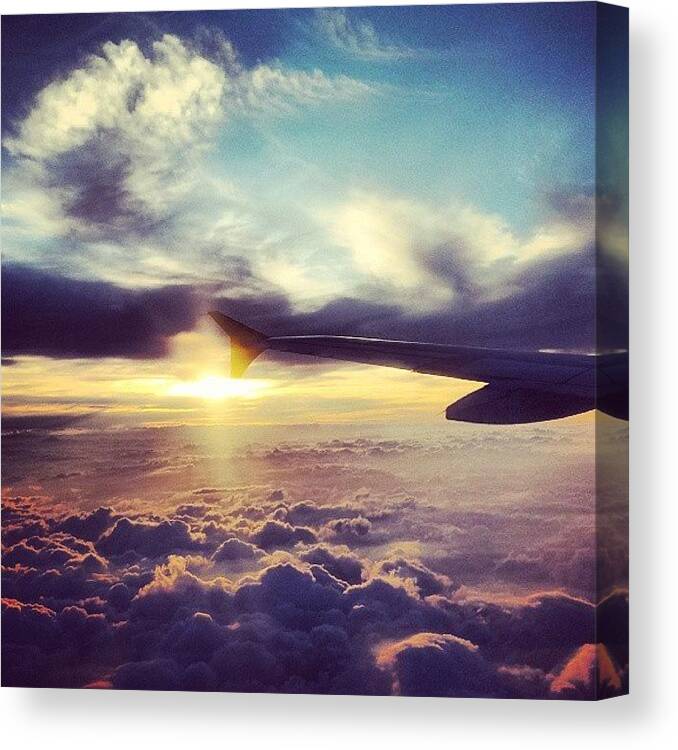  Canvas Print featuring the photograph Flying To Ibiza by George Saad