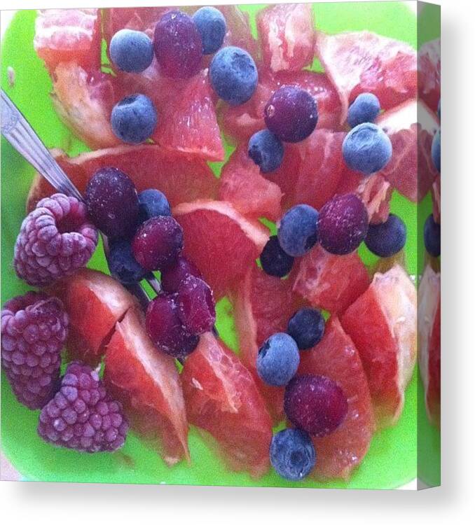 Snack Canvas Print featuring the photograph #followme #fruit #instafood #instafruit by Wesley Van burgsteden