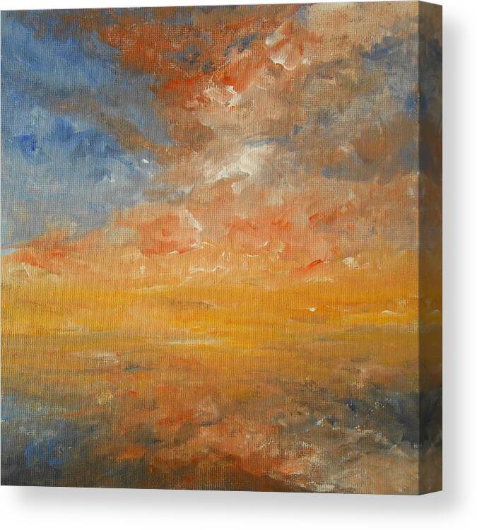 Seascape Canvas Print featuring the painting Force of Nature 2 by Jane See