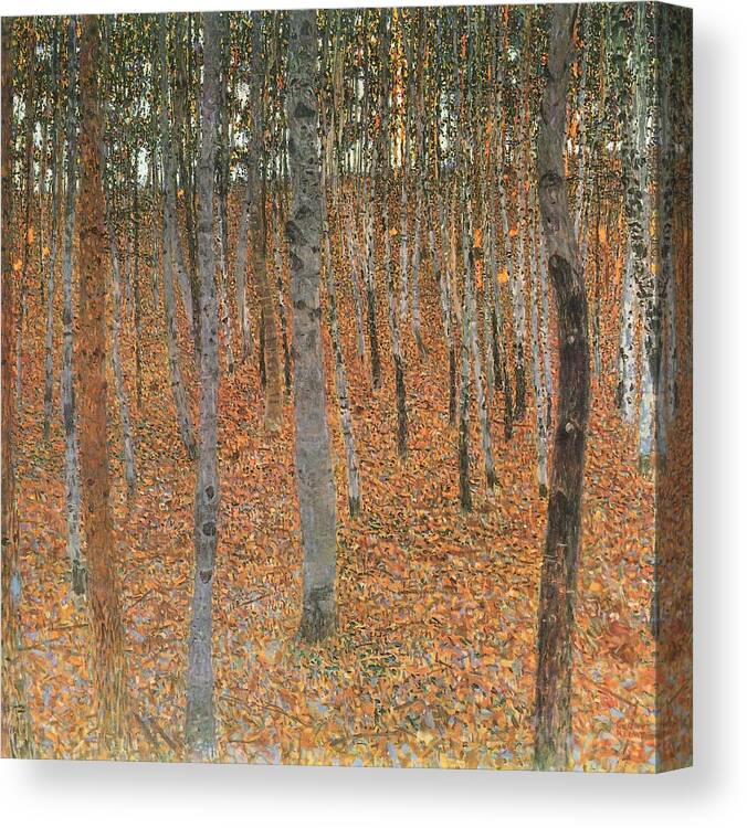Forest Of Beech Trees Canvas Print featuring the digital art Forest of Beech Trees by MotionAge Designs