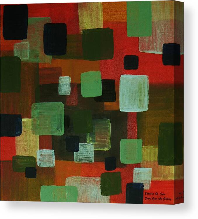 Squares Canvas Print featuring the painting Forms by Barbara St Jean