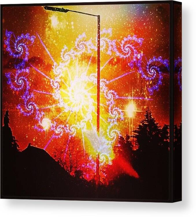  Canvas Print featuring the photograph Fractal Sunset On Sirius A by TaNaSen Digital