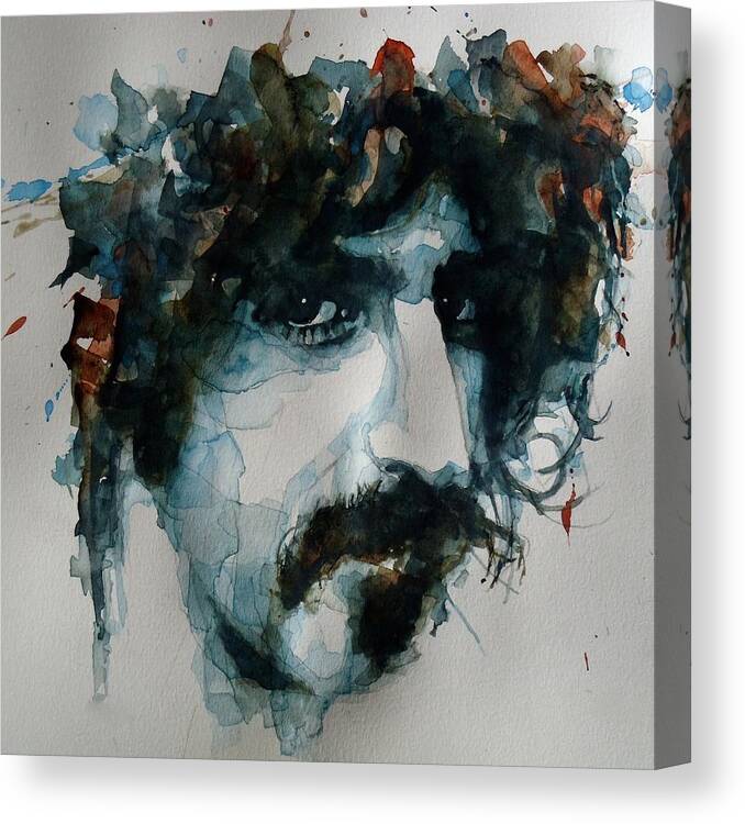Frank Zappa Canvas Print featuring the painting Frank Zappa by Paul Lovering